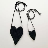 【受注商品・10月末お届け予定】ciansumi / Heart  Bag 黒 (小)
