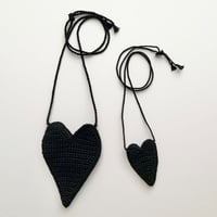 【受注商品・10月末お届け予定】ciansumi / Heart  Bag 黒  (中)