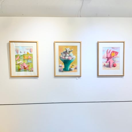 松本圭以子「可愛いあくび」原画作品