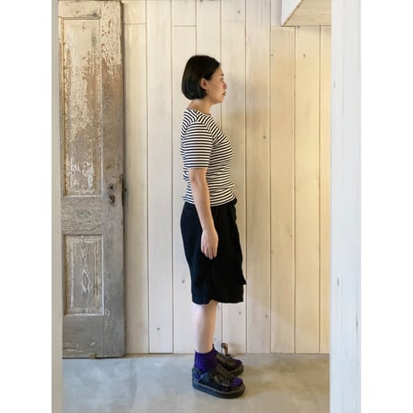 スワイ- マイフライス / コットンリブボーダー Tシャツ