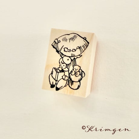 7月18日販売スタート No. 300 "Reading under Mushroom" Stamp  （きのこの下で読書　スタンプ）