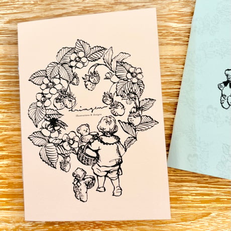Notebook (A6 size) pale pink (薄ピンクのノートブック)