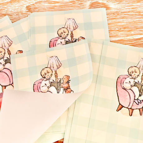 "Pink Sofa" memo sheets,  Set of 40, ピンクのソファのメモシート