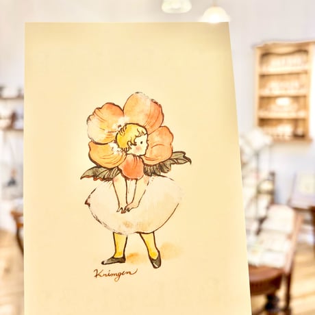 26K-22 "Poppy Child" postcard（「ポピーの子」ポストカード）