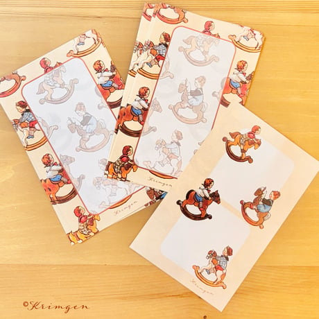 Set of 30 sheets "Rocking Horses" M6 リフィル （穴なし）