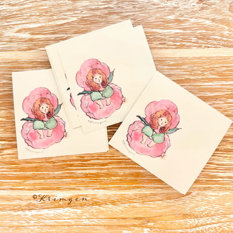 "Rose Child (square) memo sheets"  Set of 40 sheets, バラの子メモシート（正方形）