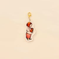 アクリルミニチャーム "Girl Reading Book"  Acrylic small charm
