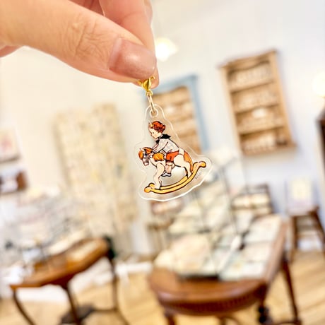 アクリルミニチャーム "Rocking Horse (princess)"  Acrylic small charm