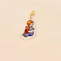 アクリルミニチャーム "sitting boy"  Acrylic small charm