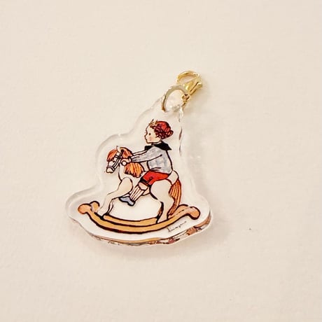 アクリルミニチャーム "Rocking Horse (princess)"  Acrylic small charm