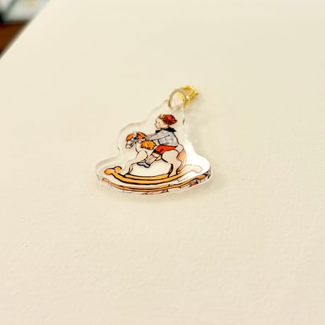 アクリルミニチャーム "Rocking Horse (princess)"  Acrylic small charm