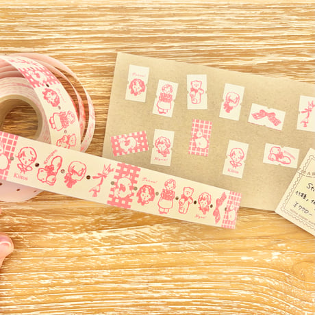 Roll Label Sticker  "Pink"（ラベラーシール "Pink"）