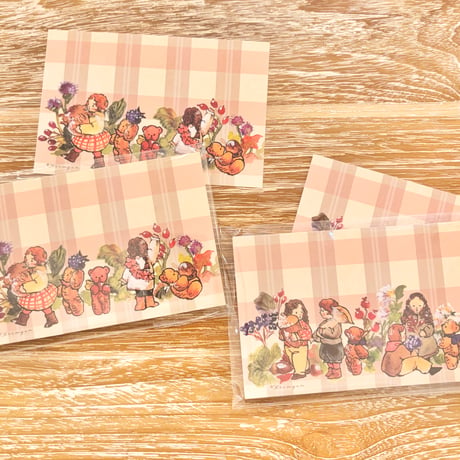 "Autumn Harvest 02"  Set of 40 sheets, 秋の実り-02 メモシート