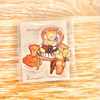 アクリルシール「Reading Bear」  Acrylic Sticker "Reading Bear"