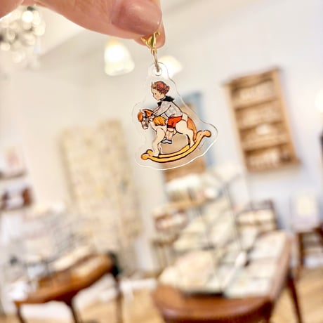 アクリルミニチャーム "Rocking Horse (princess)"  Acrylic small charm