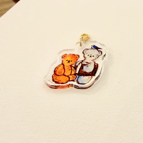 アクリルミニチャーム "Two Bears"  Acrylic small charm