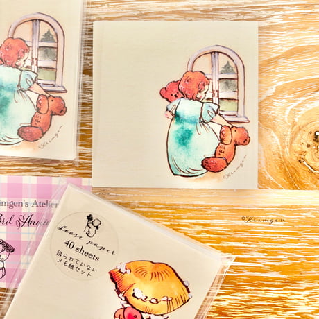"Window (square) memo sheets"  Set of 40 sheets, 窓のメモシート（正方形）