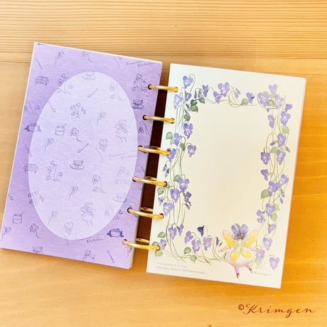 Set of 30 sheets "Candied Violets" M6 リフィル （穴なし）