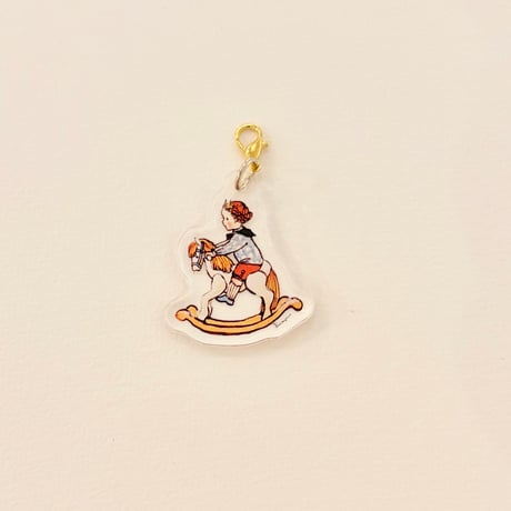アクリルミニチャーム "Rocking Horse (princess)"  Acrylic small charm