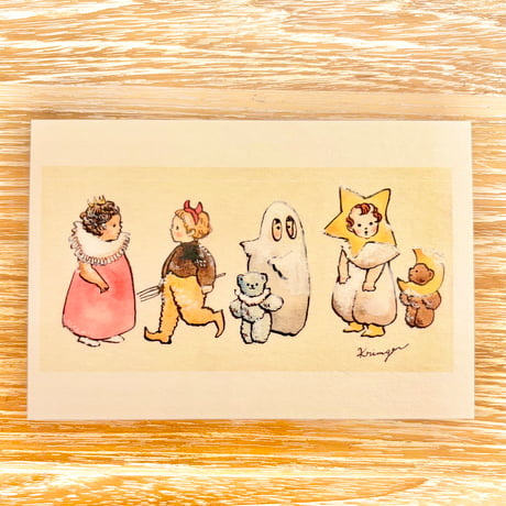 26K-30, 26K-31: "Halloween Costumes" postcard（子供の仮装ポストカードセット） Set of 2