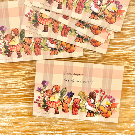 "Autumn Harvest 02"  Set of 40 sheets, 秋の実り-02 メモシート