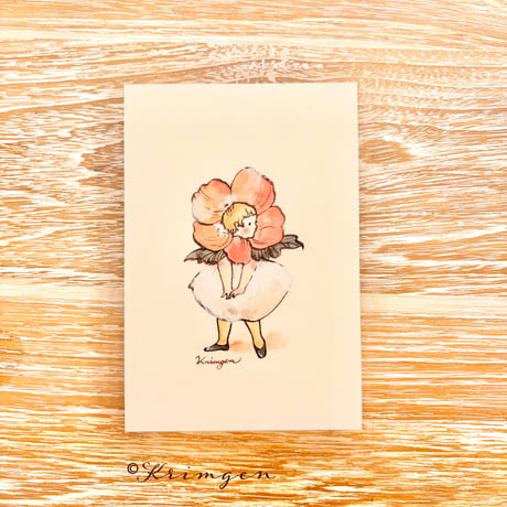 26K-22 "Poppy Child" postcard（「ポピーの子」ポストカード）