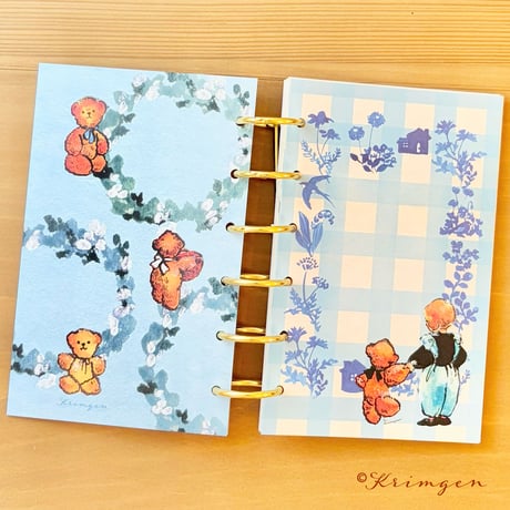 Set of 30 sheets "Plaid" M6 リフィル （穴なし）