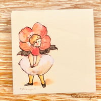 "Poppy (square) memo sheets"  Set of 40 sheets, ポピーの子メモシート（正方形）