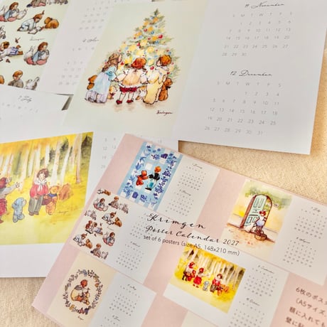 A5 CALENDAR 2027   2027年カレンダーA5ポスター6枚セット