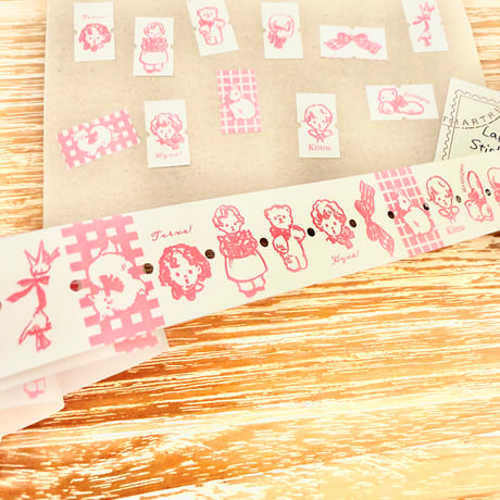 Roll Label Sticker  "Pink"（ラベラーシール "Pink"）