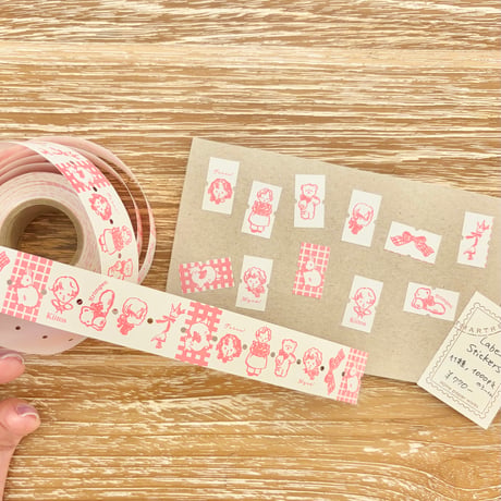 Roll Label Sticker  "Pink"（ラベラーシール "Pink"）