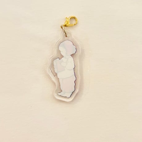 アクリルミニチャーム "Girl Reading Book"  Acrylic small charm