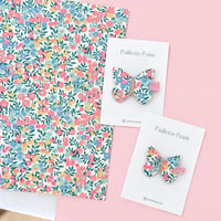 🍬New!《Lサイズ》 butterfly clip  輸入リバティ "Wiltshire" CANDY 単品
