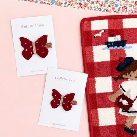 ♥️復刻《Sサイズ》butterfly clip "Raspberry" 単品