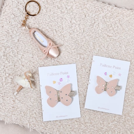 🩰《Sサイズ》 butterfly clip "ballerina pink" 単品