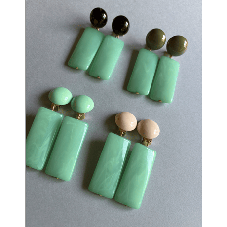 Milanese designer's resin earrings & pierces