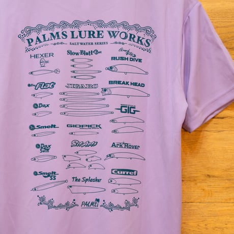 “網代椰子紋” × “PALMS LURE WORKS” SALT WATER SERIES ドライTシャツ