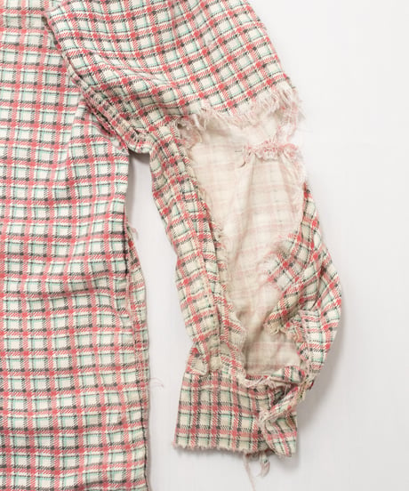 Distressed 50~60's Norwood Print Flannel Shirts L
