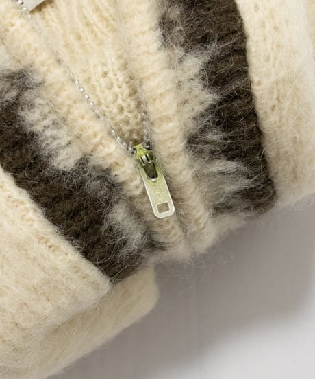 60's~ Sportswear by Revere Mohair Zip Up Knit M