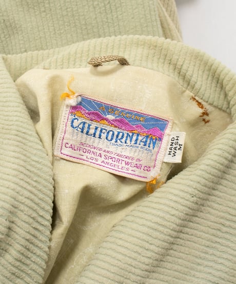 50's CALIFORNIAN Corduroy Shirts Jacket M