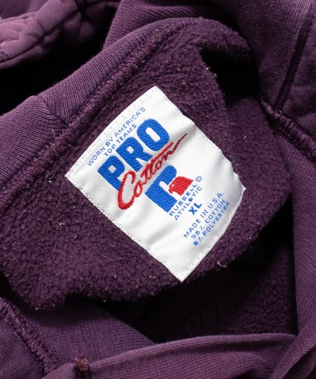90's Russell Pro Cotton Faded Hoodie XL