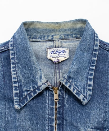 50~60's AI.Miller Denim Work Jacket 44