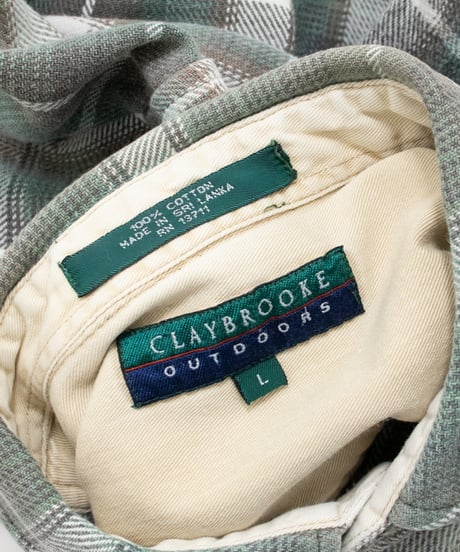 90's~ ClayBrooke Outdoors Flannel Shirts L