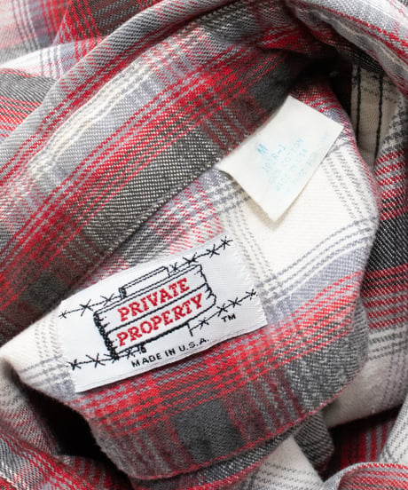 80's Private Property Ombre Check Shirts M