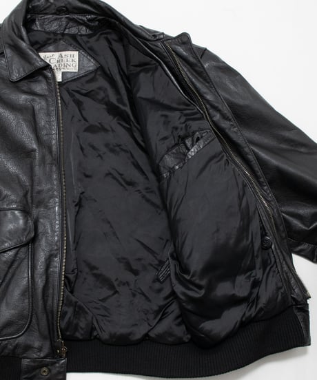 90's Ash Creek Trading "A2 Type" Leather Jacket S