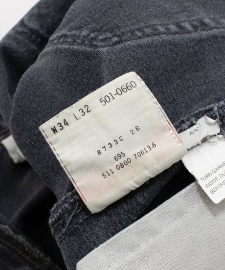 Levi's 501 BLK "Made in USA" 34x32