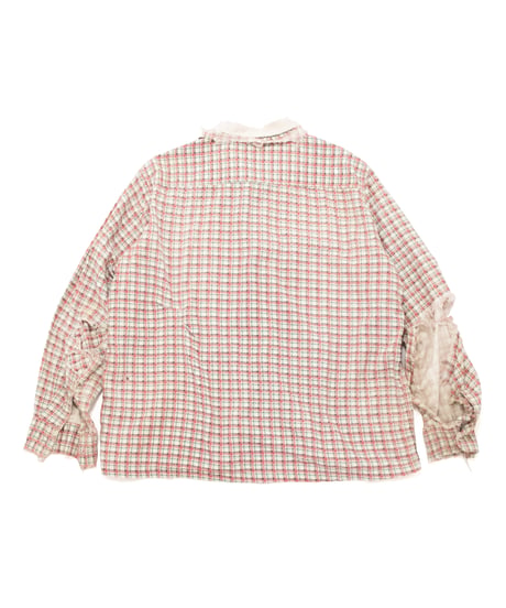 Distressed 50~60's Norwood Print Flannel Shirts L