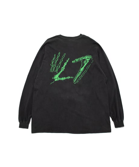 90's L7 Skeleton hand Logo L/S XL