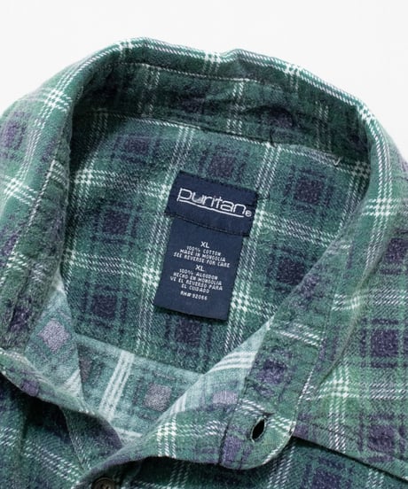 90's Puritan Printed Flannel Shirts XL