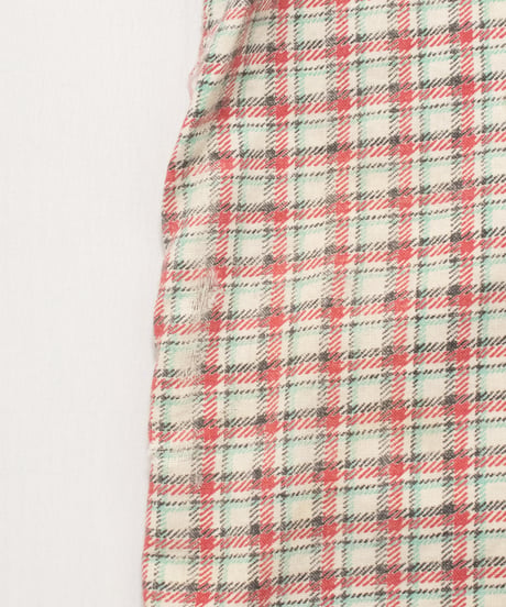Distressed 50~60's Norwood Print Flannel Shirts L
